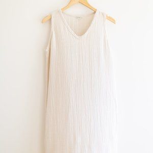 It Is Well LA - V-Neck Gauze Dress - Natural